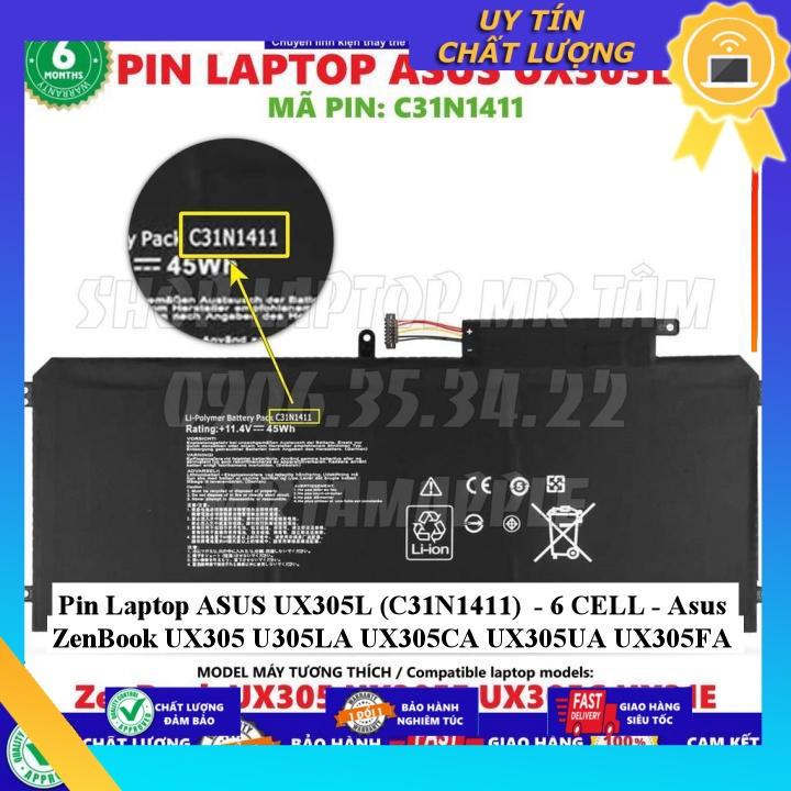 Pin dùng cho Laptop ASUS UX305L  Asus ZenBook UX305 U305LA UX305CA UX305UA UX305FA - Hàng Nhập Khẩu New Seal