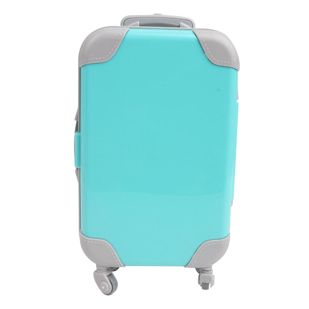 2x Cute Doll Suitcase Travel Luggage Case Simulation fit for 18 inch Dolls