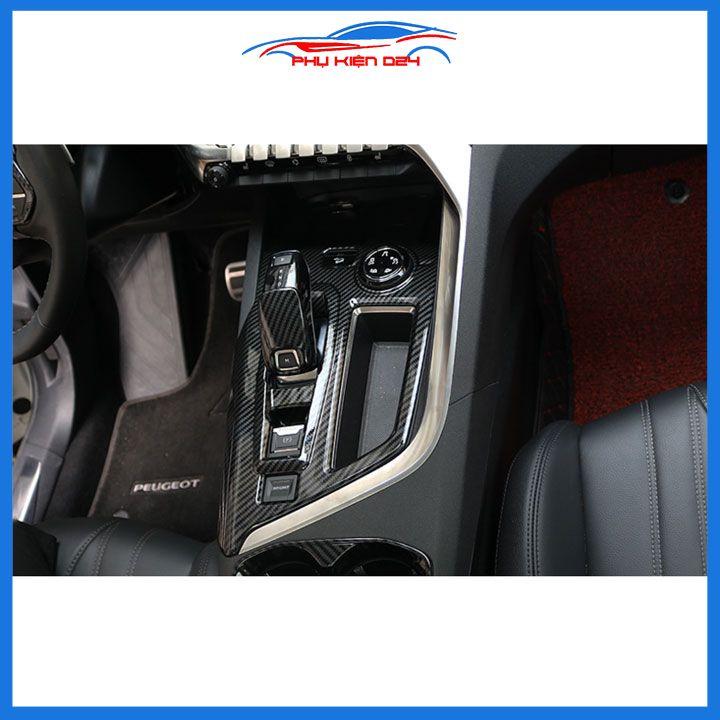 Ốp nội thất xe ô tô Peugeot 3008-5008 vân cacbon