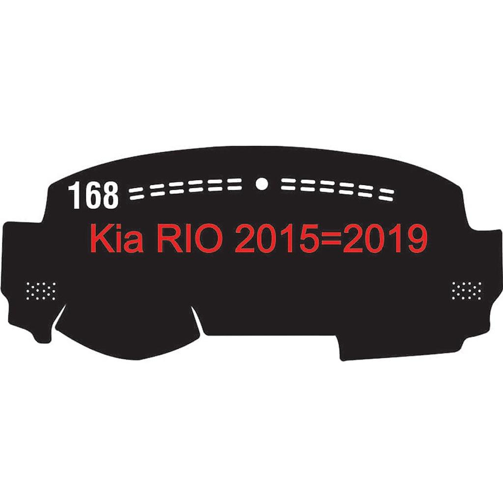 Thảm da Taplo vân Carbon Cao cấp dành cho xe Kia-Rio-2015-2019 có khắc chữ Kia-Rio và cắt bằng máy lazer