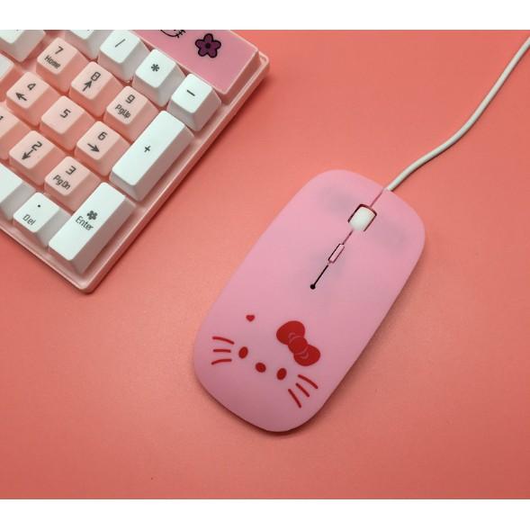 Bàn phím máy tính Kitty có dây -Màu Hồng- chuôi cắm USB- BÀN PHÍM MÁY TÍNH