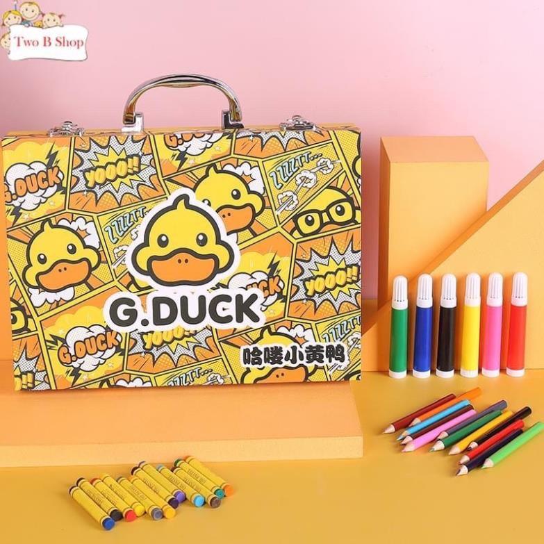 Hộp Màu Vali Màu Vẽ Vịt Vàng G-DUCK 67Chi Tiết Cho Bé