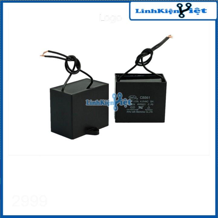 Tụ 2uF 400VAC - Tụ Quạt Bàn - Tụ Quạt Treo Tường