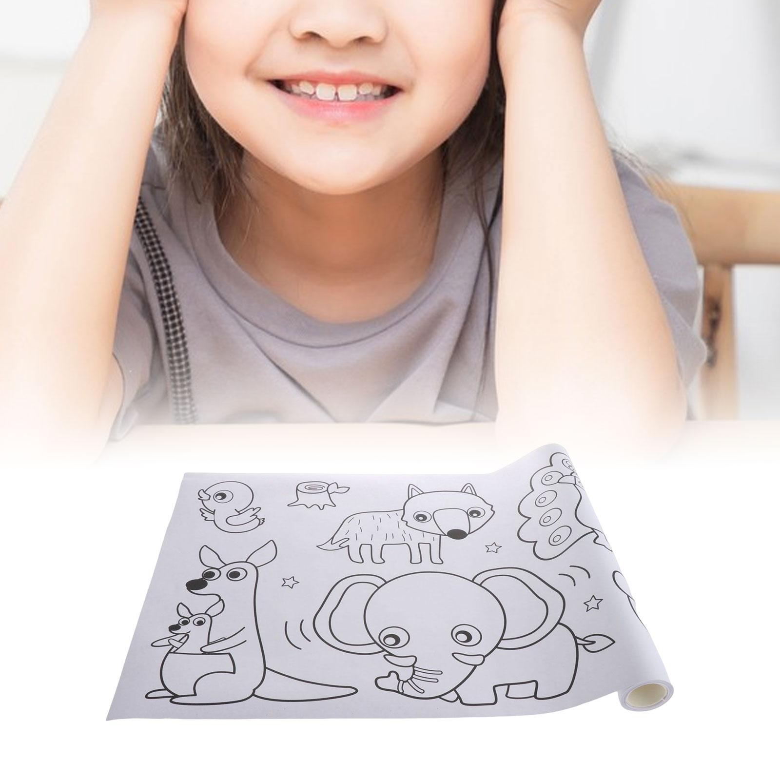 Art Paper Roll Sticky Wall Coloring Stickers Birthday Gift Coloring Posters for Party