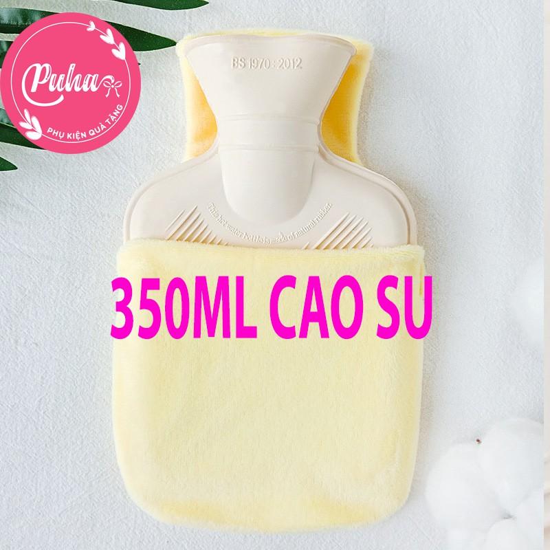 Túi chườm Bụng Kinh Chườm Nóng Lạnh Đa Năng Giảm Đau 350ml - Lớp Vải Nhung Mịn Mềm Êm Ái.