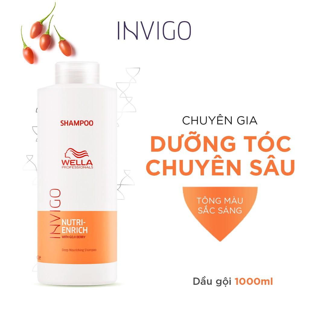 Dầu Gội Wella Invigo Tăng Cường Dưỡng Chất, Phục Hồi Tóc Khô Xơ Nutri Enrich Shampoo 250ml/1000ml