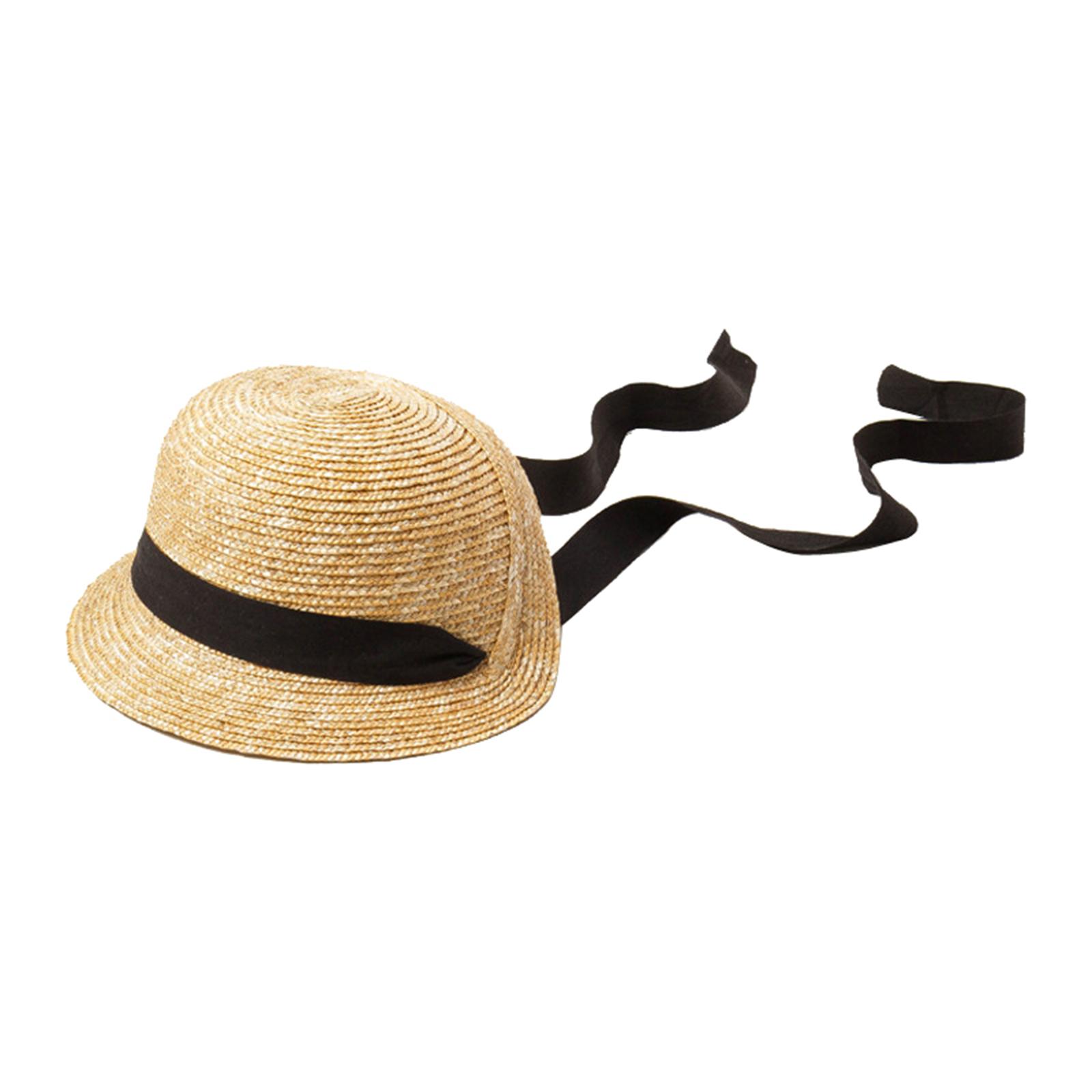 Kids Girls Straw Hat Beach Sun Protection Cap for Children Outdoor Activity