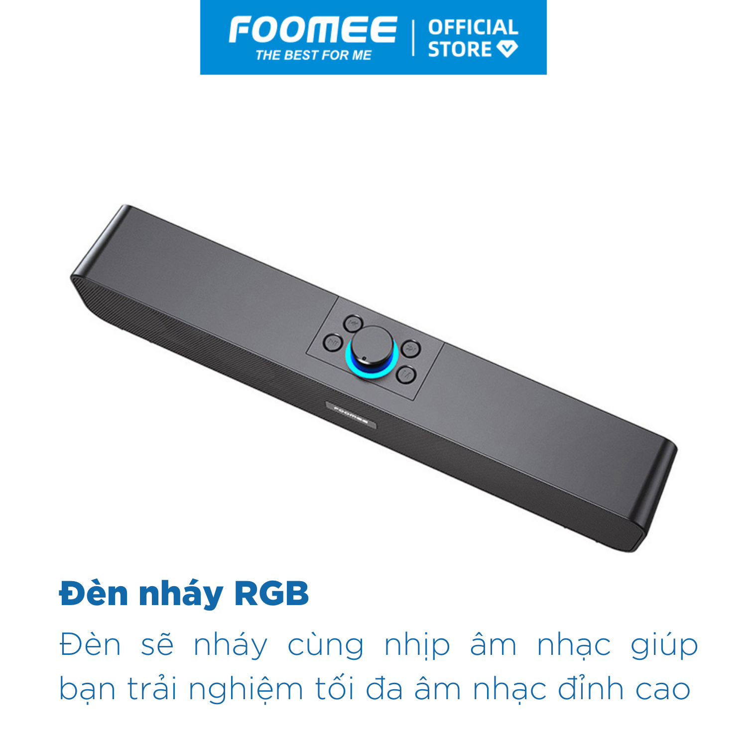 Loa Bluetooth Mini  Pin 1200mAh FOOMEE HH16 pro - Tích Hợp Đèn Led Nháy Loa Kép Và Kết Nối Cuộc Gọi - Màu Đen - Hàng Chính Hãng