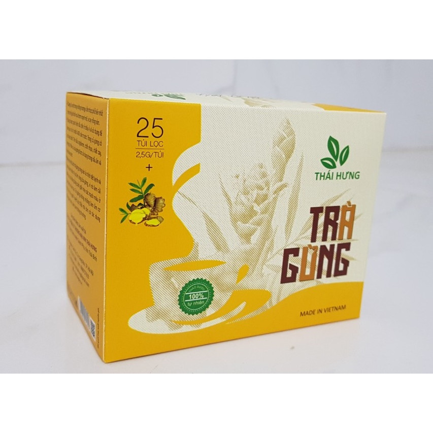 Trà Gừng Thái Hưng - Hộp 25 túi lọc x 2,5g