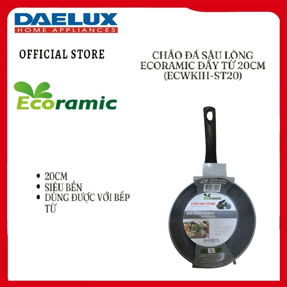 Chảo đá sâu lòng Ecoramic đấy từ 20cm (ECWKIH-ST20)