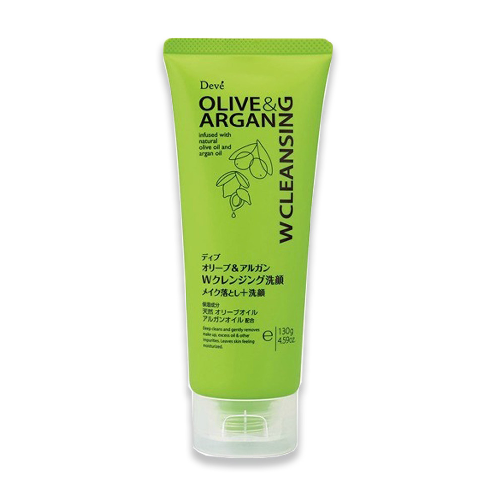 Sữa rửa mặt tẩy trang chiết xuất dầu Olive &amp; Argan Deve W Cleansing (130g)