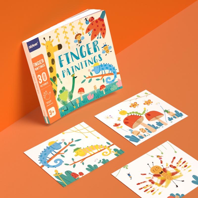 Tập Giấy Tô Màu Cho Bé Mideer Finger Paint Art Book, Đồ Chơi Sáng Tạo Cho Trẻ Em