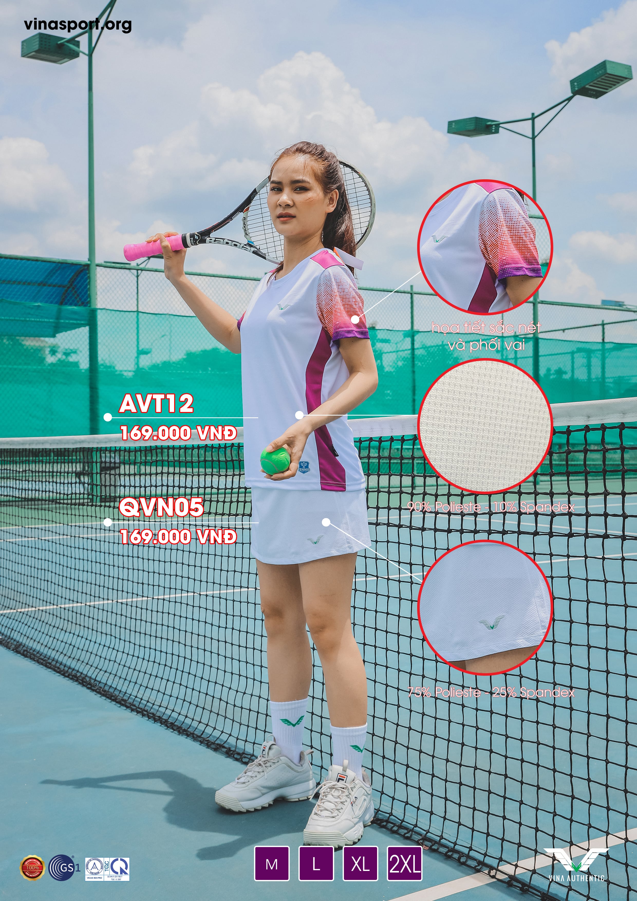 Set bộ Nữ Thể thao - NEW12 Vina Authentic chất đẹp, chuẩn dáng, thấm hút mồ hôi