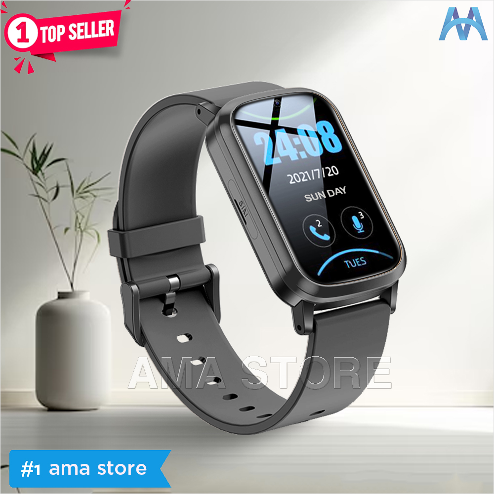 Đồng Hồ Thông Minh Lắp Sim Định Vị Gps, Wifi Ama Watch Fa58 Có Rung Chống Nước Cho Trẻ Em, Học Sinh Tiểu Học, Thcs, Thpt Và Người Lớn Hàng Nhập Khẩu - Đen Black