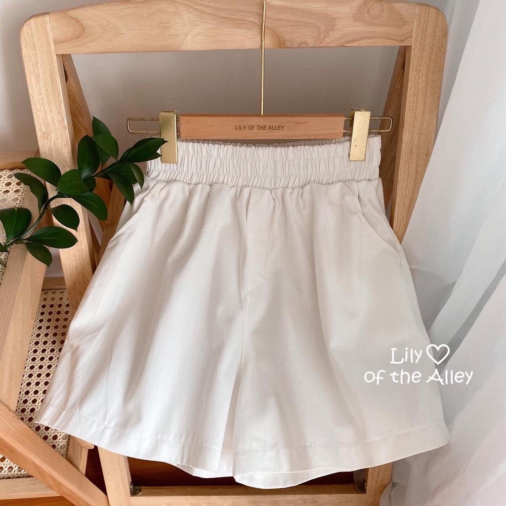 Quần short kaki trơn cạp chun