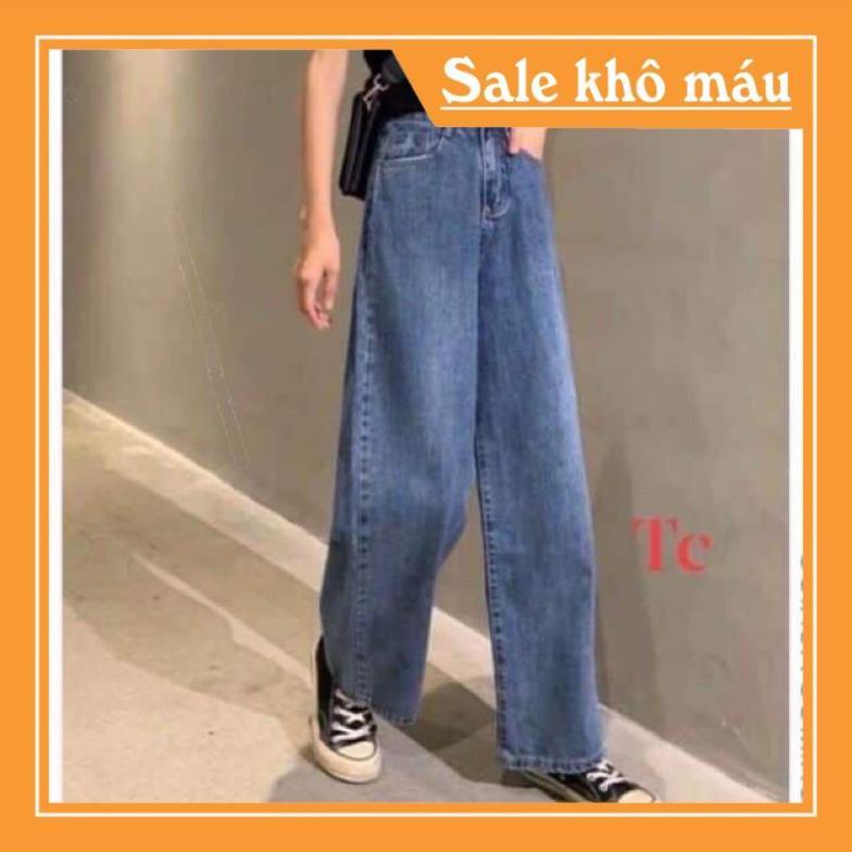 Quần bò ống rộng gập gấu Quần jeans nữ rách , quần jeans nữ lưng cao ôm dáng , quần cạp cao