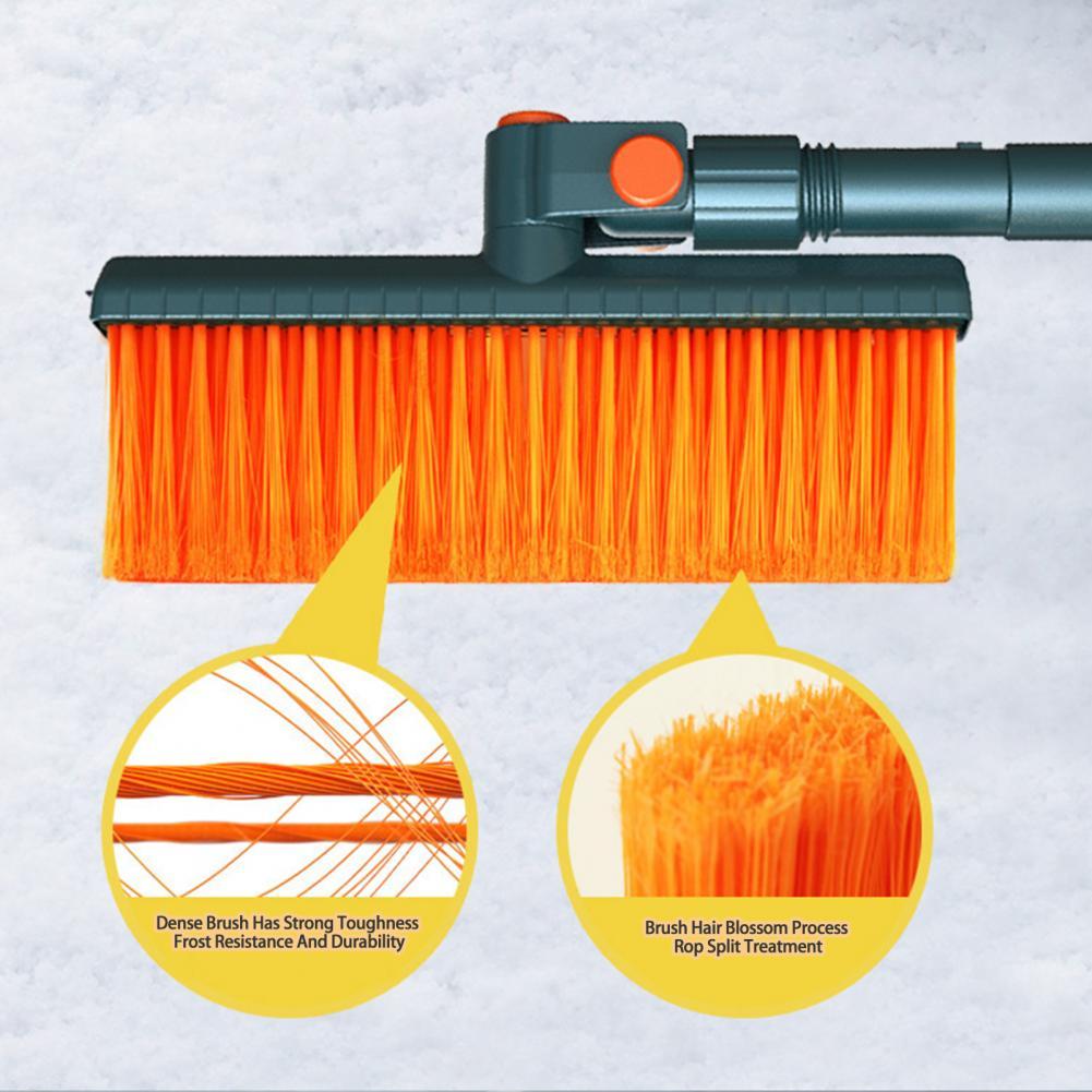 Xẻng tuyết hữu ích Bàn chải làm sạch tuyết 4 trong 1 Xẻng tuyết kính thiên văn Quét làm sạch bàn chải rã đông