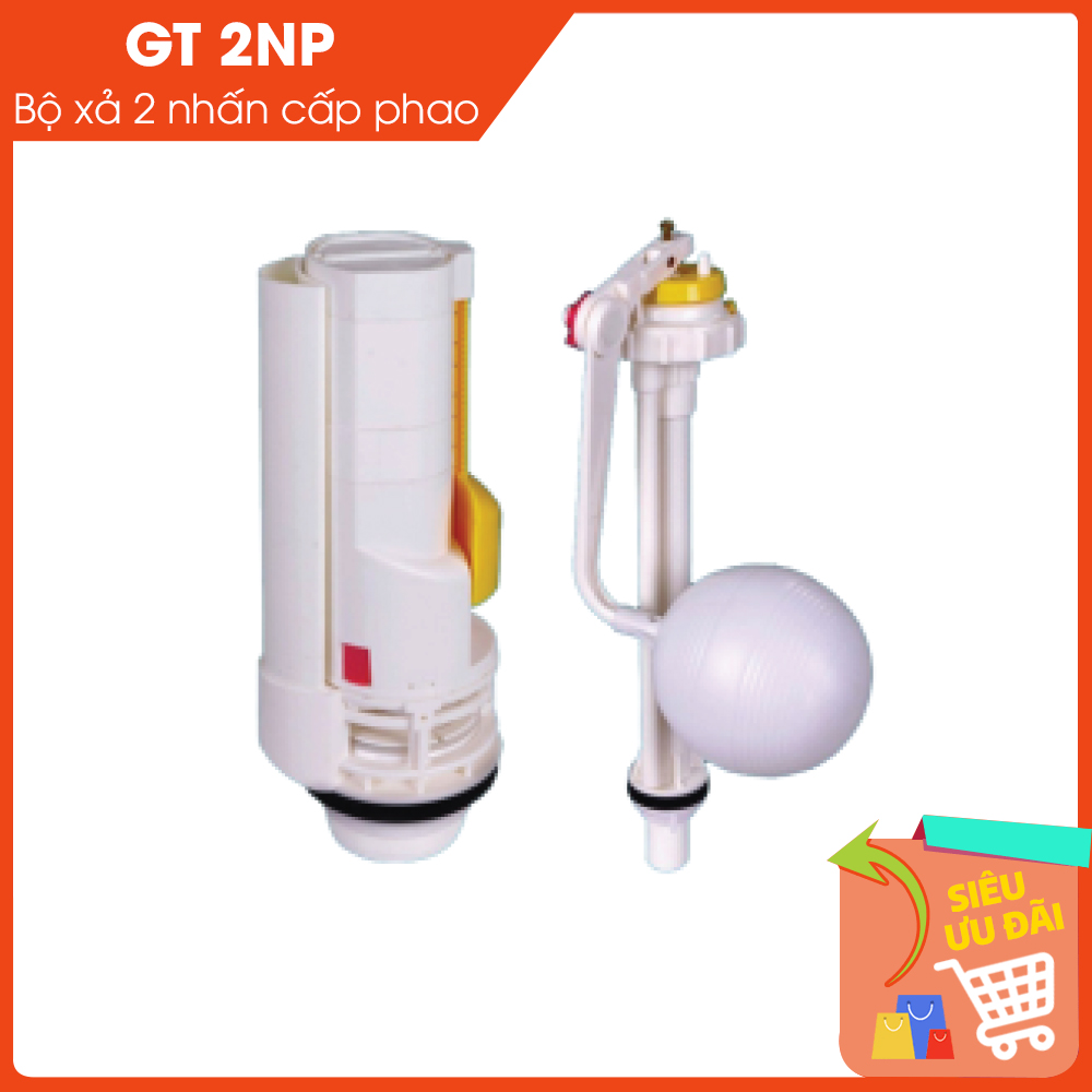 Bộ nhấn xả cấp nước bồn cầu 2 nhấn cấp phao GT2NP