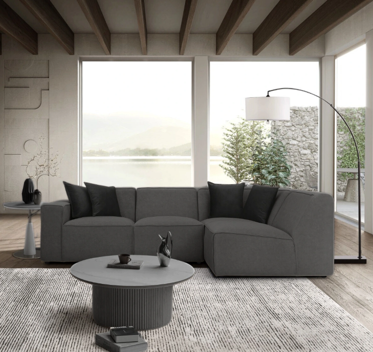 Sofa góc vải hiện đại JNGSL19 Juno Sofa KT Ngang 260cm x Cao 70cm x Sâu 96cm
