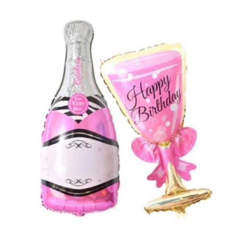 Set bóng trang trí sinh nhật tone hồng pastel