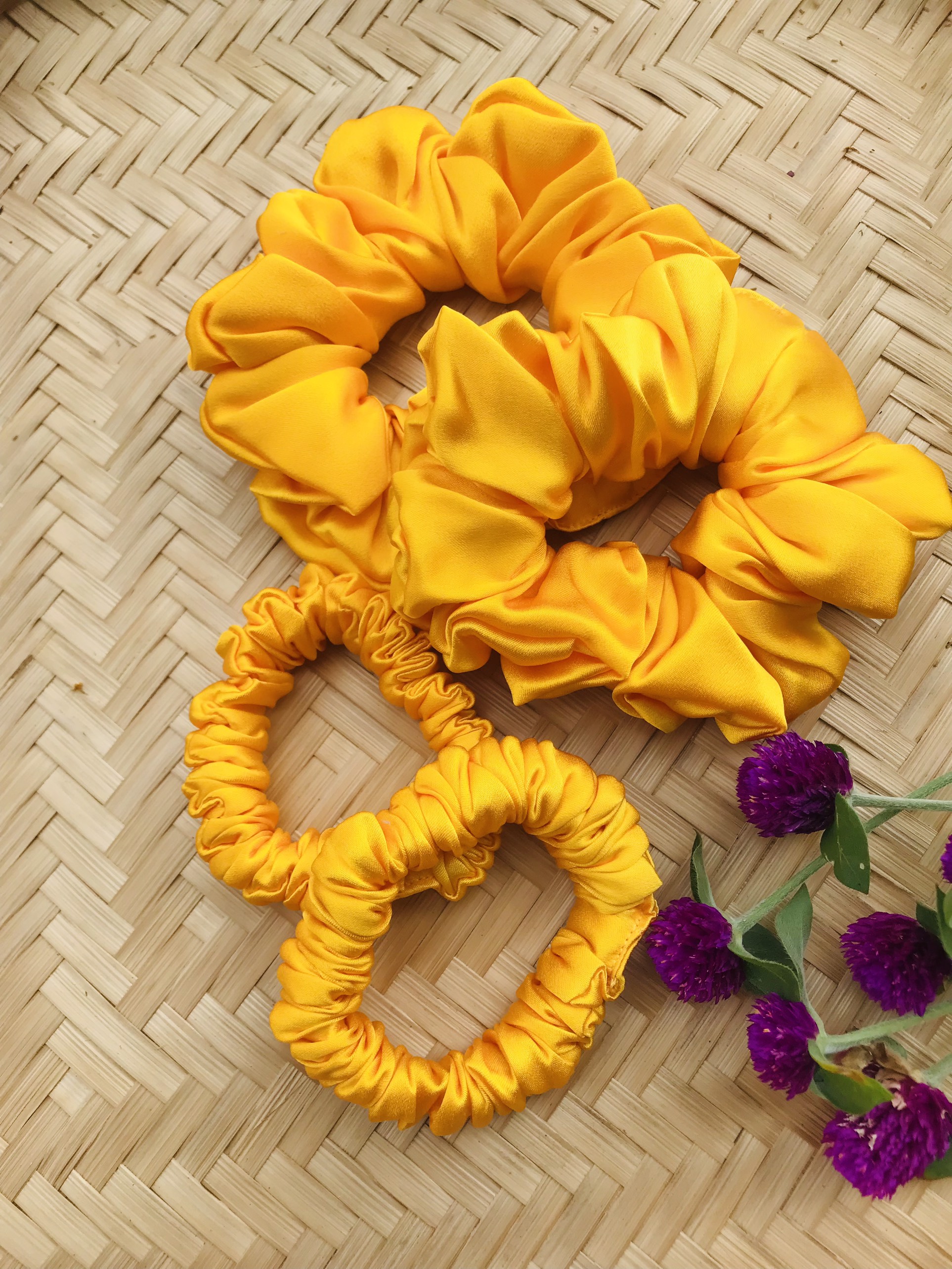 Dây Buộc Tóc Màu bản lớn 5cm,Thời Trang Cho Nữ, Dây Buộc Vải lụa tơ tằm , Silk Scrunchie Băng Đô Co Giãn Đơn Giản, Sang trọng Cho Nữ, Băng Đô lụa Satin Buộc Tóc Cho Bé Gái Phụ Kiện Tóc