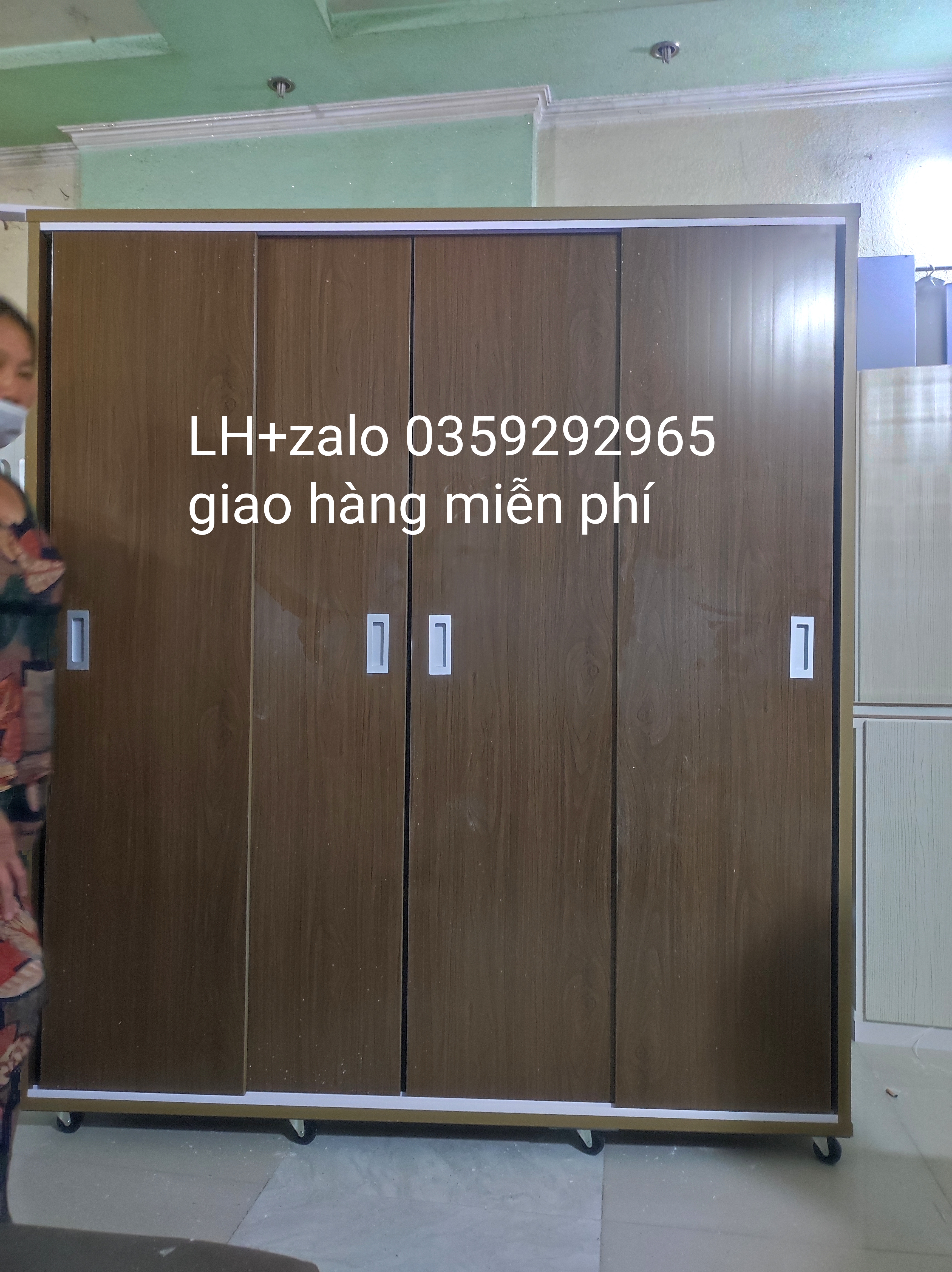 Tủ nhựa đài Loan 4 cánh cửa lùa