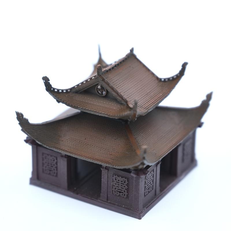 Mô hình tiểu cảnh THỦY ĐÌNH CHÙA THẦY - bán cạn - bể cá - hòn non bộ - terrarium - tinh xảo - chất lượng cao