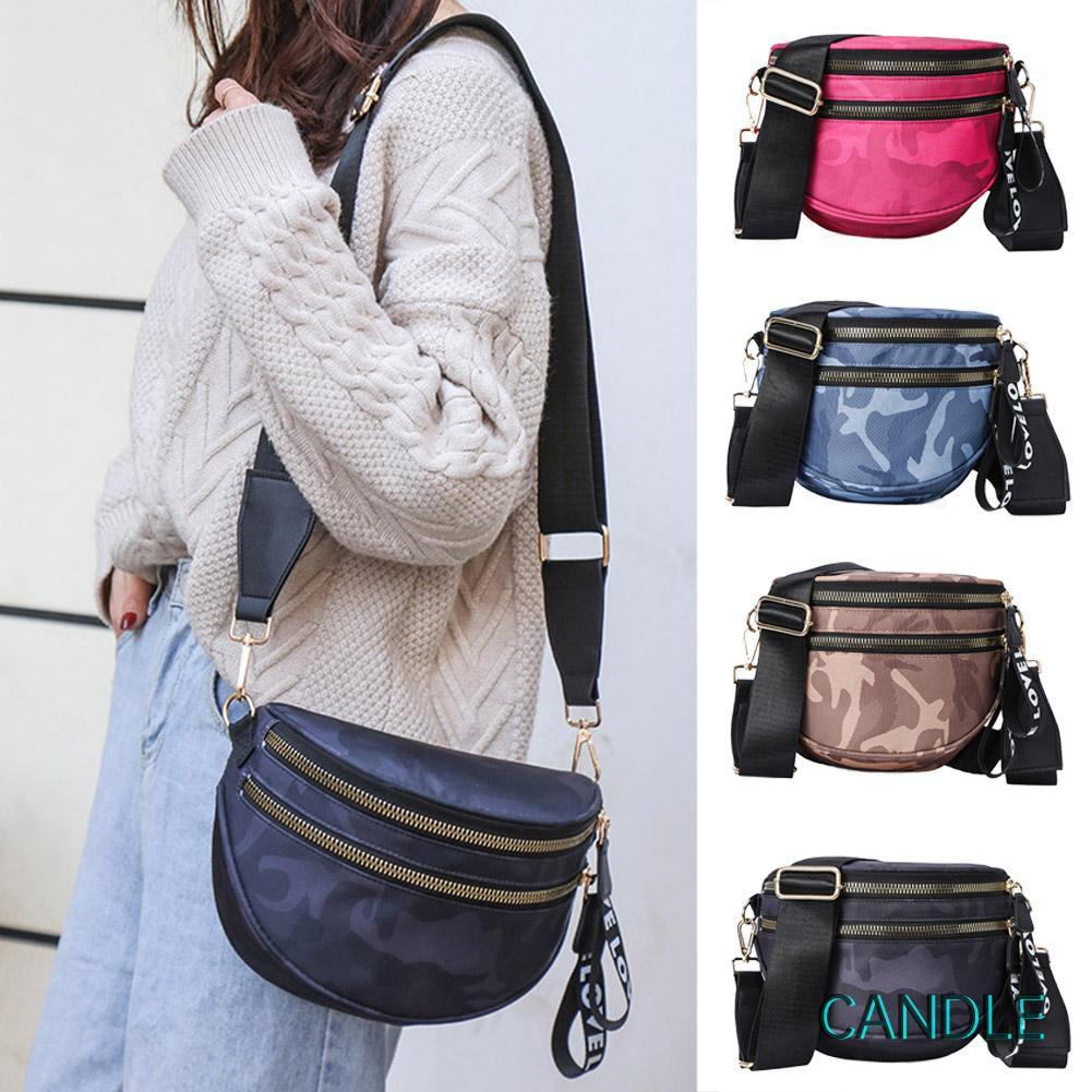 Túi Đeo Chéo Nylon Họa Tiết Rằn Ri Cá Tính Cho Nữ