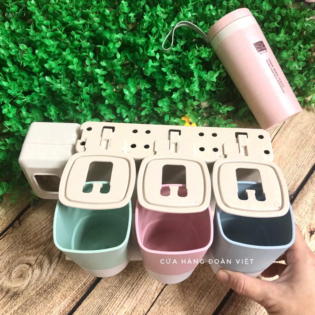 [MỚI] Dụng Cụ Để Kem Đánh Răng, Bàn Chải Nhựa Lúa Mạch C.Lượng + Tặng Kèm Bình Giữ Nhiệt. Chuyên phục vụ Sp Gia dụng, Kh