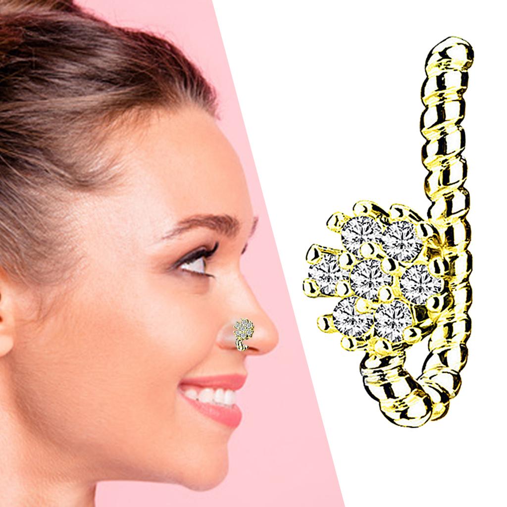 Fake Nose Rings 18G  Fake Lip Ear Nose Septum Ring Non Piercing silver