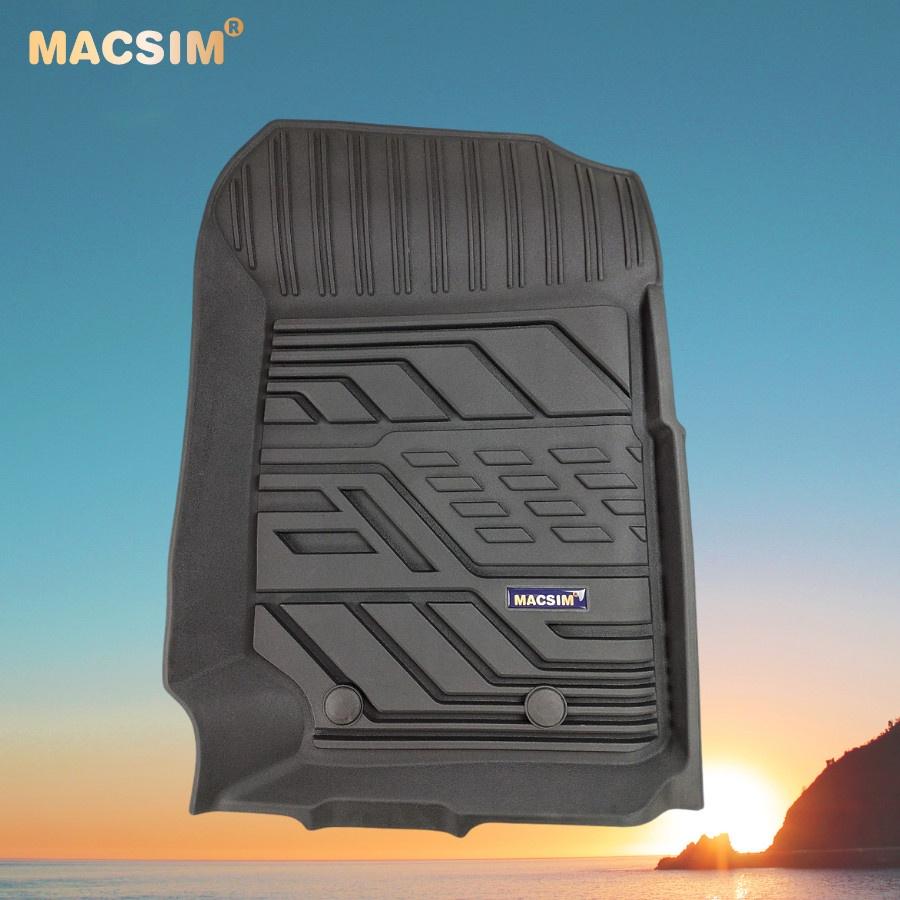 Thảm lót sàn xe ô tô Ford Ranger 2019- 2021 nhãn hiệu Macsim - chất liệu nhựa TPE đúc khuôn cao cấp - màu đen