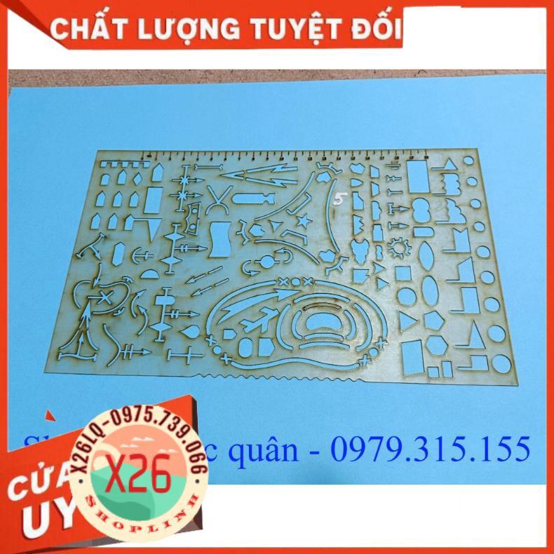 Thước chỉ huy tham mưu mẫu 5 (27x16cm)