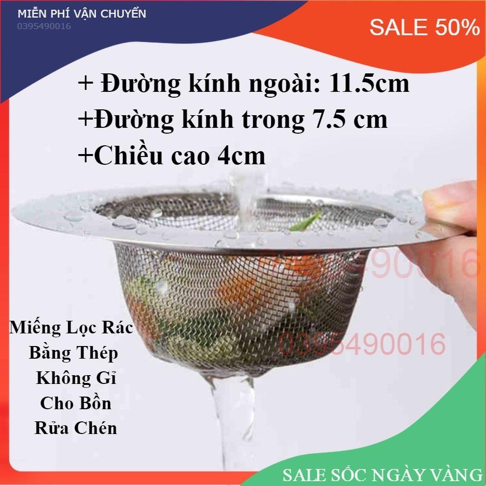 Miếng Lọc Rác Bằng Thép Không Gỉ Cho Bồn Rửa Chén Cao Cấp Chất Liệu INOX Lưới Lọc Rác Bồn Rửa Bát