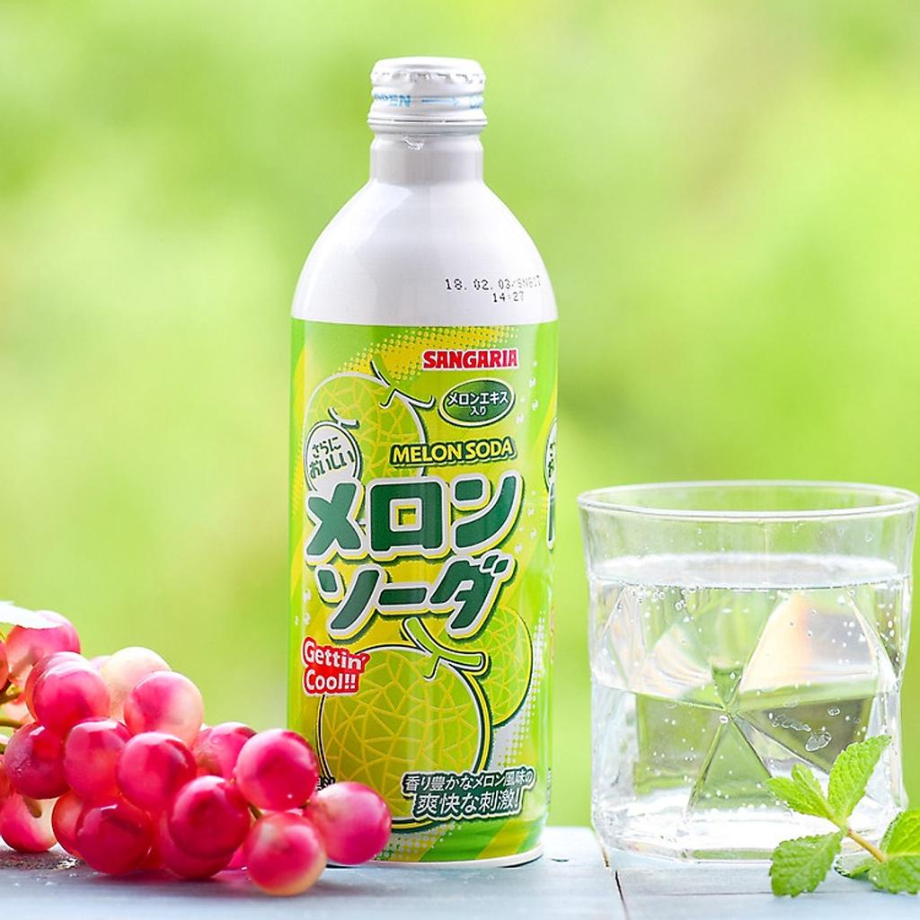 Nước Soda Sangaria 500g có ga 3 vị nội địa Nhật Bản