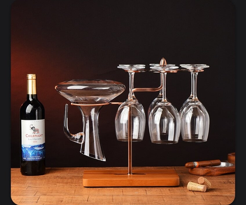 Giá Treo Loại 6 Ly Rượu Vang Và Bình Decanter NT629