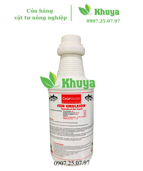 Phân bón lá hữu cơ Fish Emulsion Đạm cá Mỹ 500ml