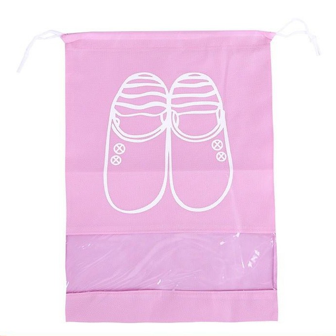 COMBO 2 Túi Đựng Giày Dép Túi Xách Chất Liệu Vải Không Dệt Có Dây Rút Size Lớn (44x35cm)