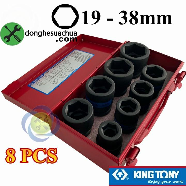 Bộ tuýp 3/4 đen ngắn 8 chi tiết Kingtony 6408MP10