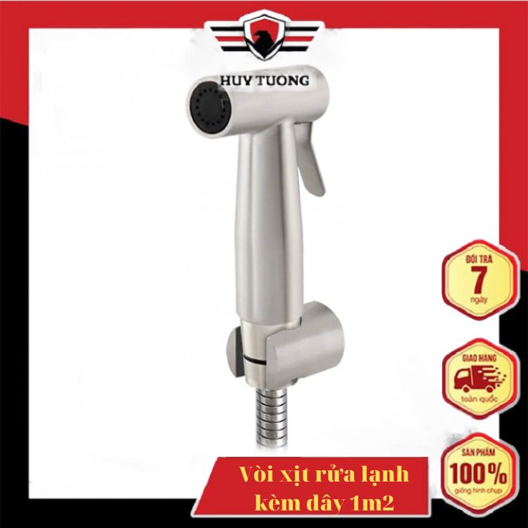 WS-0491S - Vòi xịt rửa lạnh - kèm dây 1.2m - INOX SUS 304