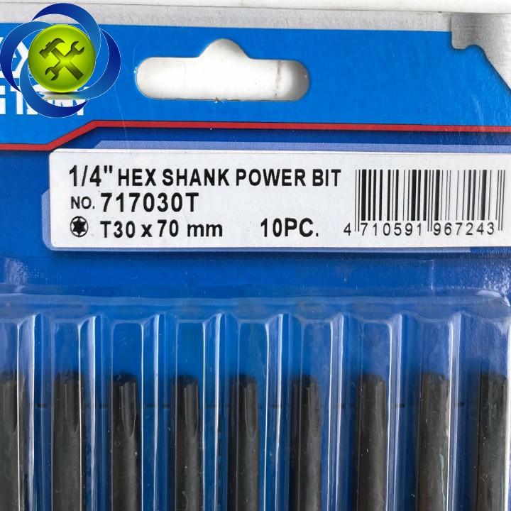 Mũi vặn vít sao T30 Kingtony 717030T dài 70mm loại không lỗ