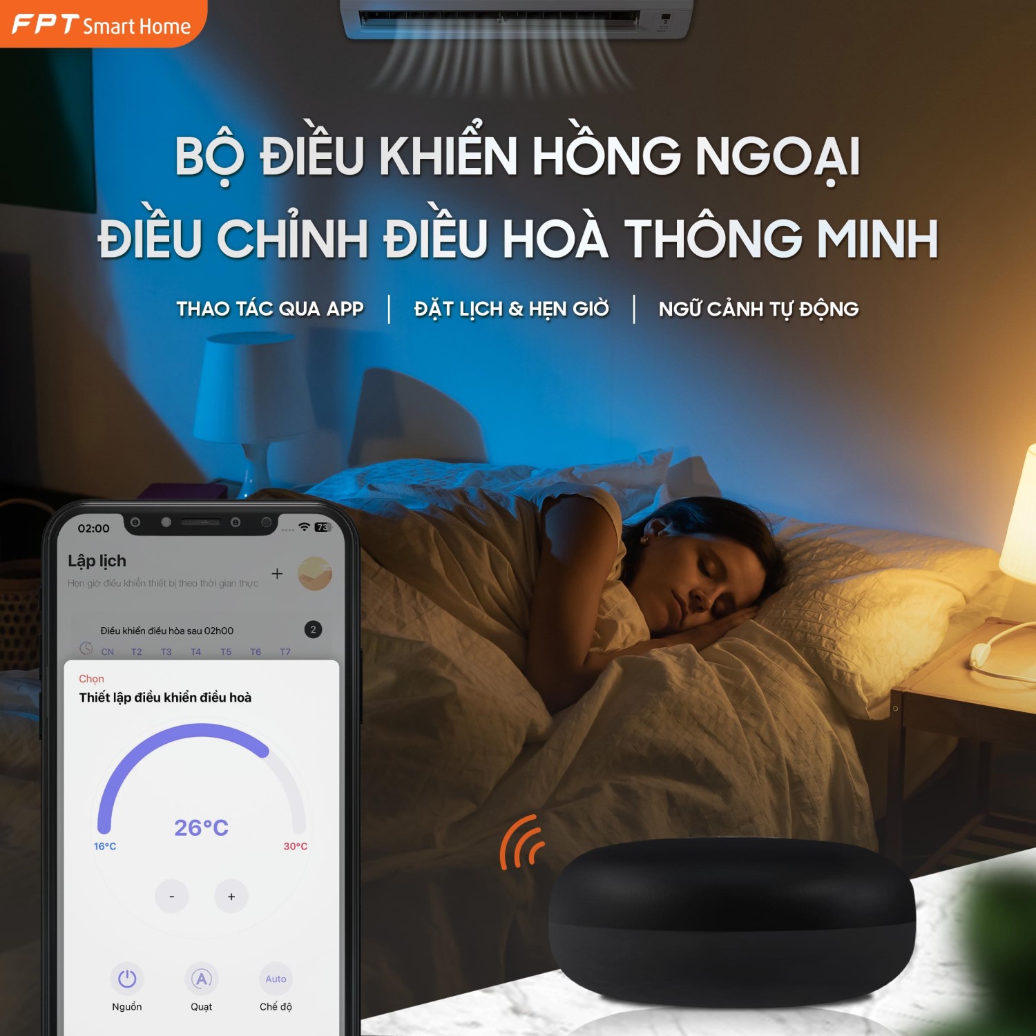 Bộ Điều Khiển Hồng Ngoại Kết Nối Wifi FPT (Hàng Chính Hãng)