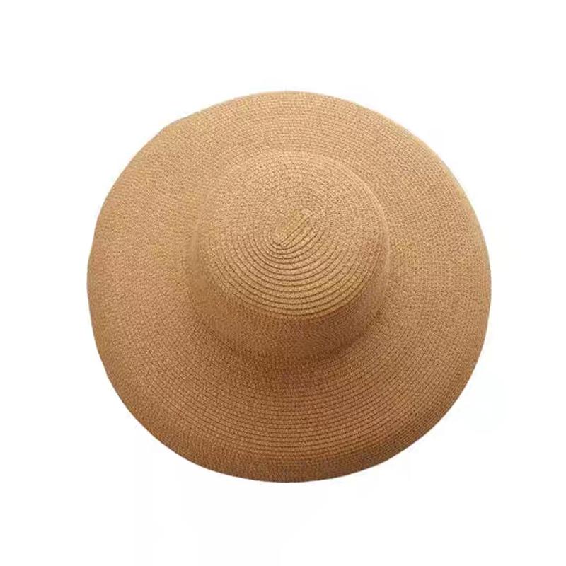 Năm 2019 Nữ Mùa Hè Nữ Nón Hepburn Phong Cách Vintage Thiết Kế Rộng Bên Mũ Rơm Màu Bãi Biển Ngày Lễ Đi Biển Xinh Xắn lớn Hat