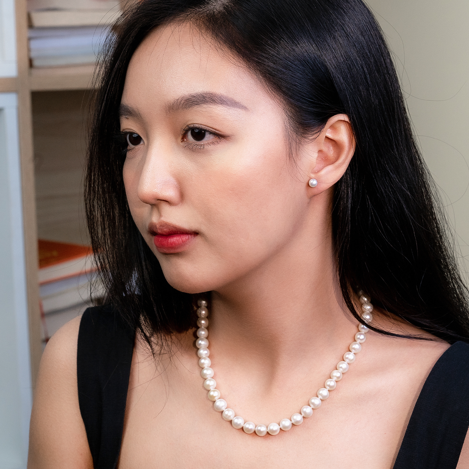 Chuỗi Ngọc Trai Trắng Cổ Điển, Chuỗi Ngọc Trai Thiên Nhiên , Vòng Cổ Ngọc Trai Tự Nhiên Nước Ngọt - DB1336 - Bảo Ngọc Jewelry