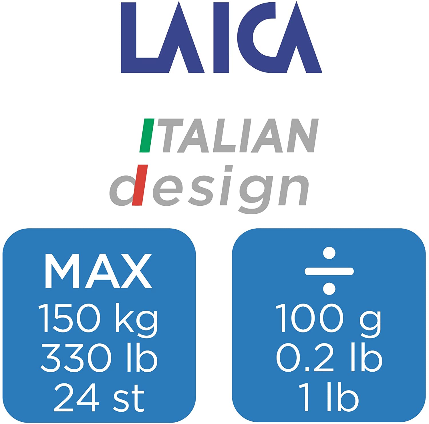 Cân sức khỏe điện tử LAICA PS1036 - Mức cân tối đa 150 Kg - Mặt kính dày 8mm