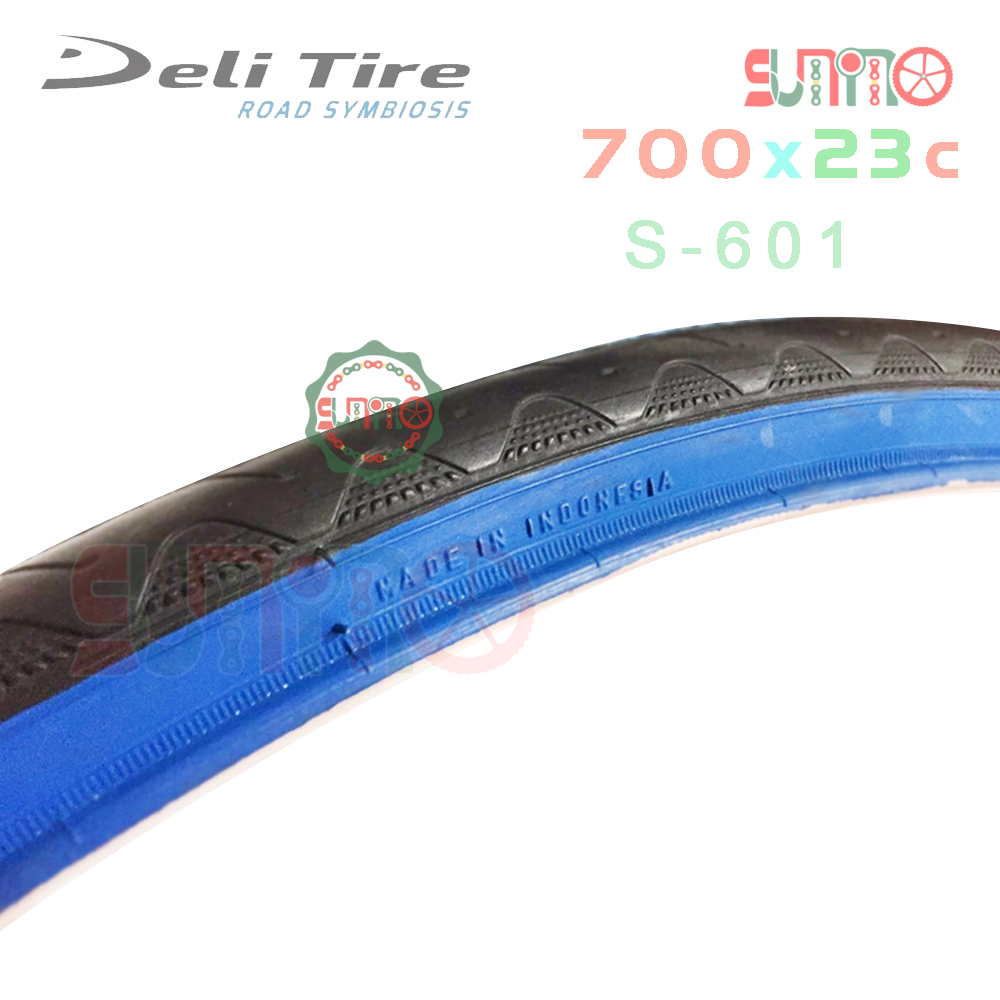 Vỏ tanh thép DELI 700x23c S-601 hông màu gắn xe đạp đua