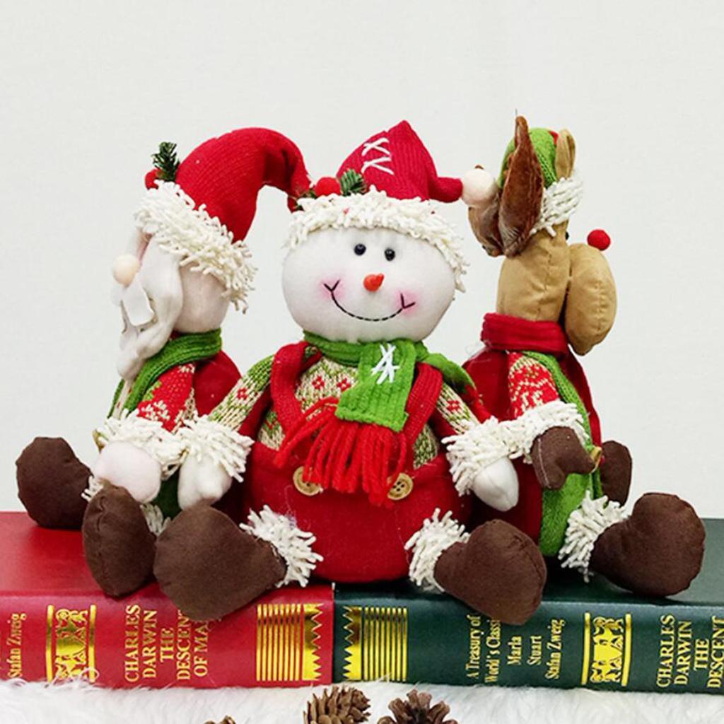 Christmas Sitting Plush Doll Gift Toy Christmas Ornament Home Decor