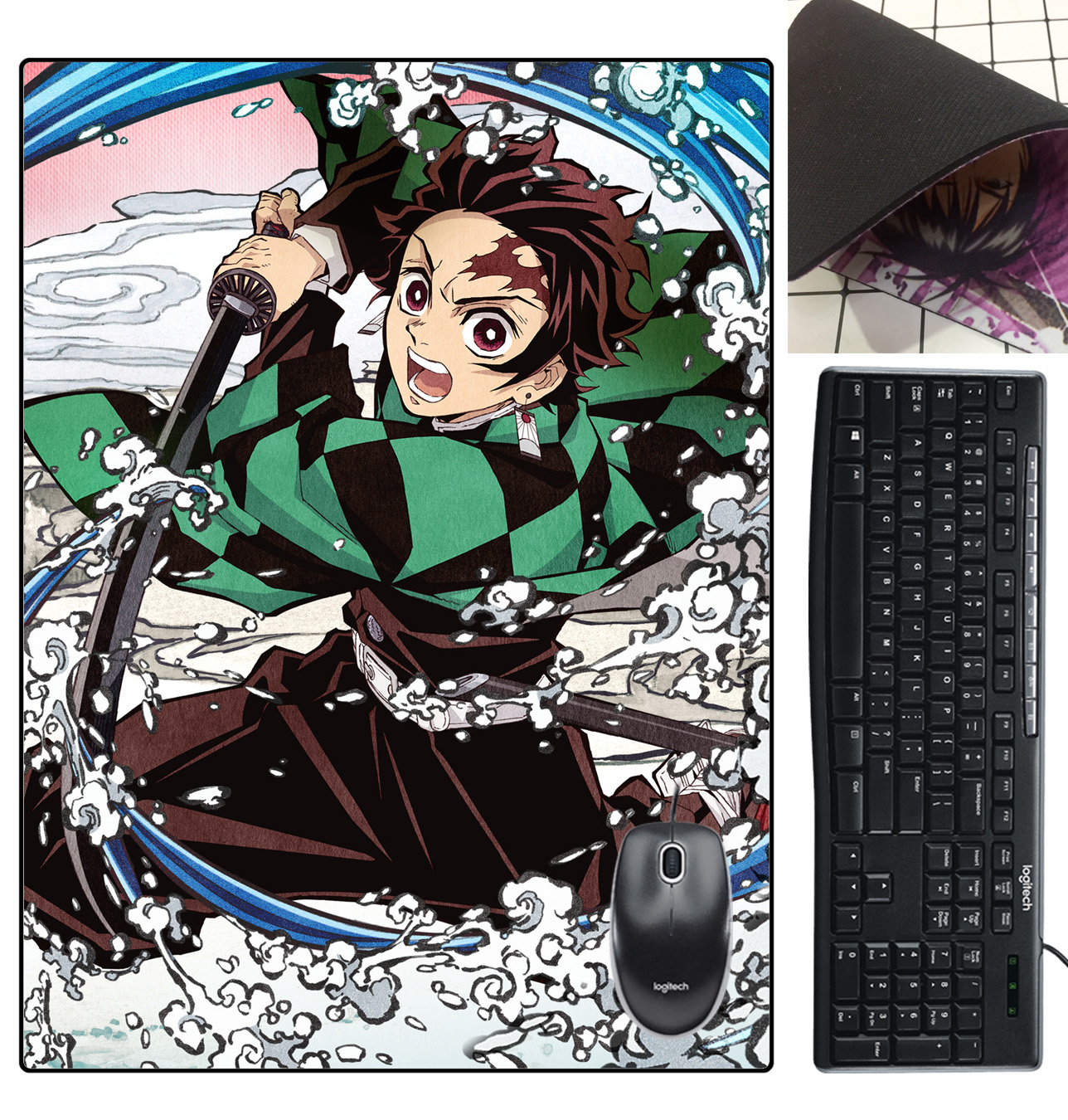 Bàn di chuột , Lót Chuột Kimetsu no Yaiba cao su dẻo 30cm x 40cm nhiều mẫu khác nhau ngẫu nhiên