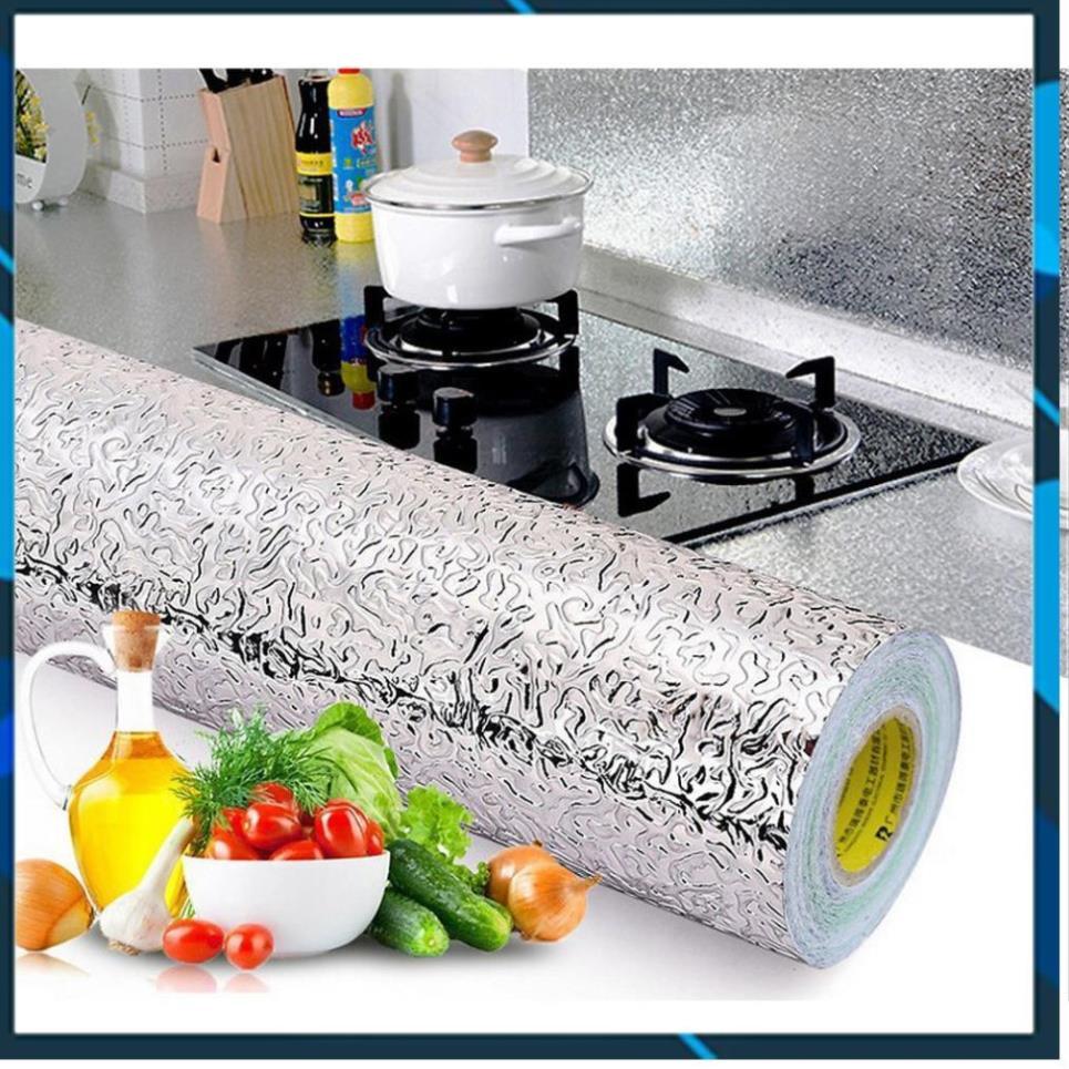 Giấy decal dán bếp tráng nhôm chống thấm khổ 60cm