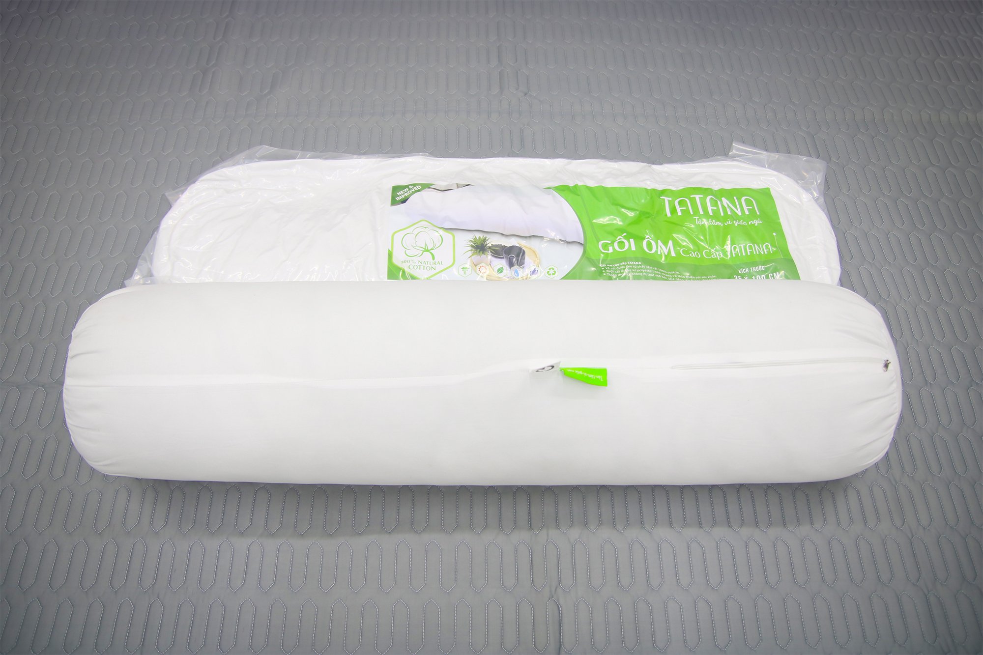 Gối ôm gòn Tatana , Hút chân không  kích thước 35*100cm Êm Ái