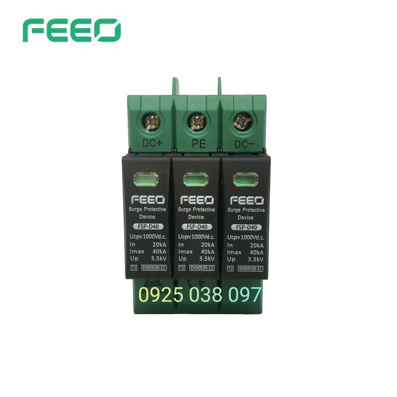 CB chống sét DC, Át chống sét DC 1000V 40kA Feeo FSP-D40 chất lượng cao